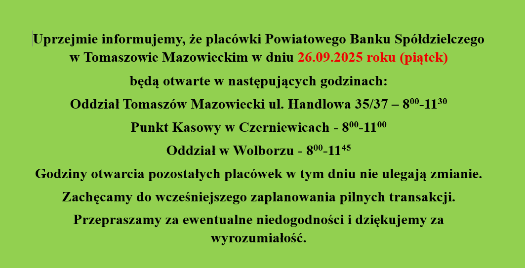Informacja  o placówkach